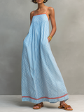 Elara Striped Maxi Dress