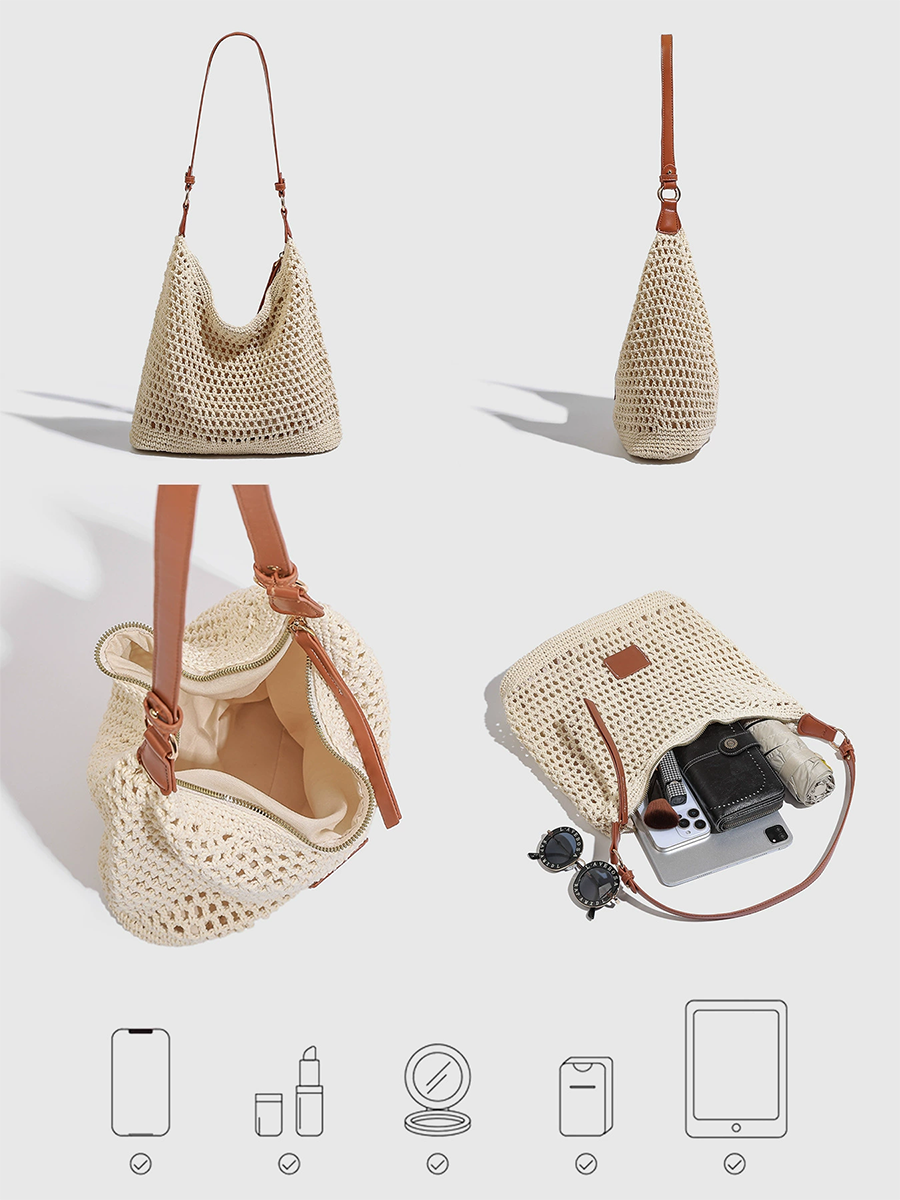 Amélie Woven Beach Shoulder Bag