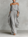 Élise Chiffon Cold-Shoulder Set