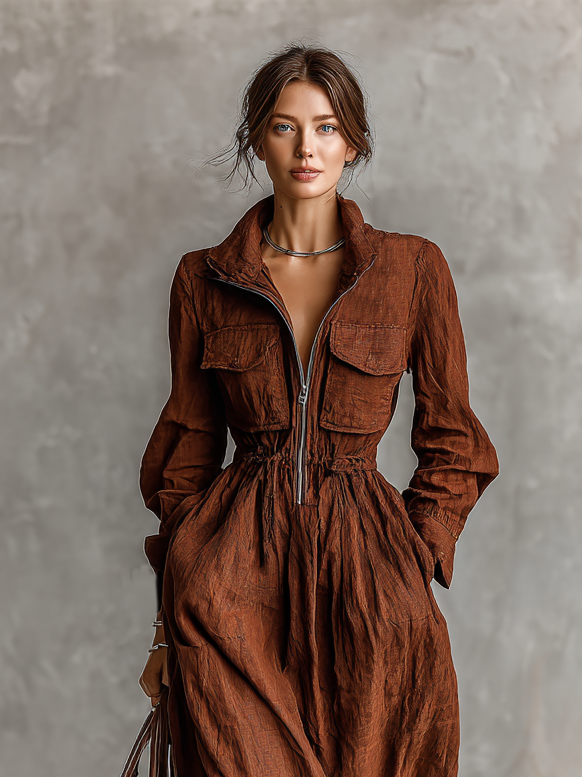 Camille Zip Maxi Dress