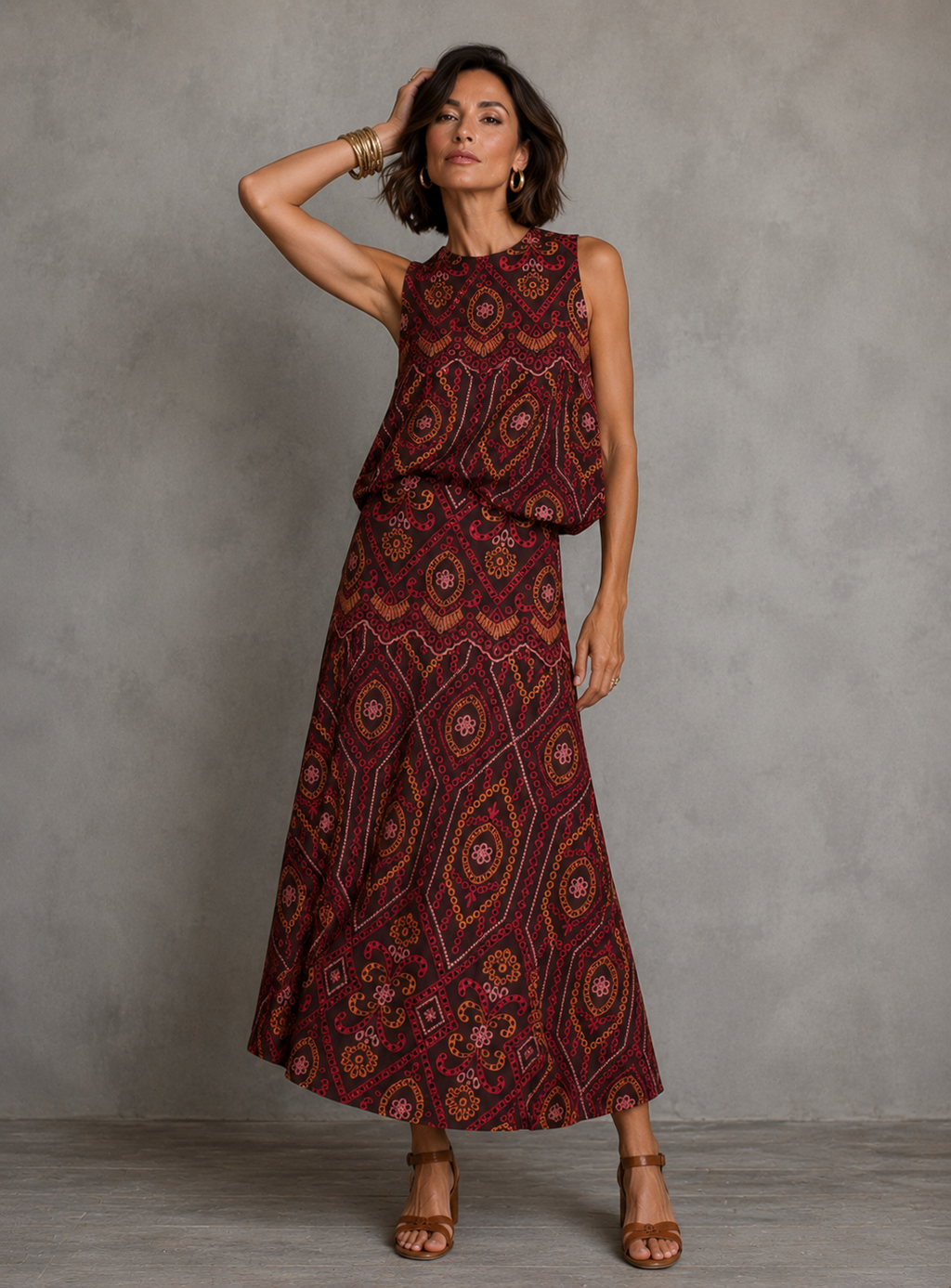 Elegant Aria Two-Piece Set styled for summer resort wear