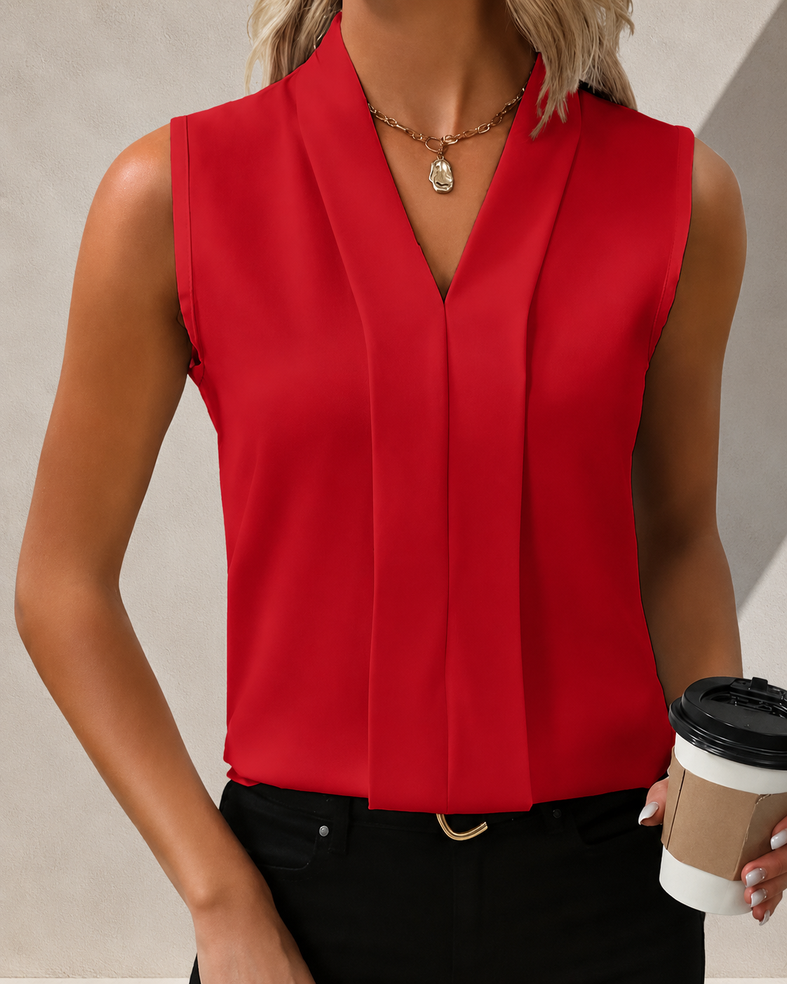 Nicole Relaxed V-Neck Top