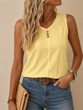 Mila Button Detail Sleeveless Top