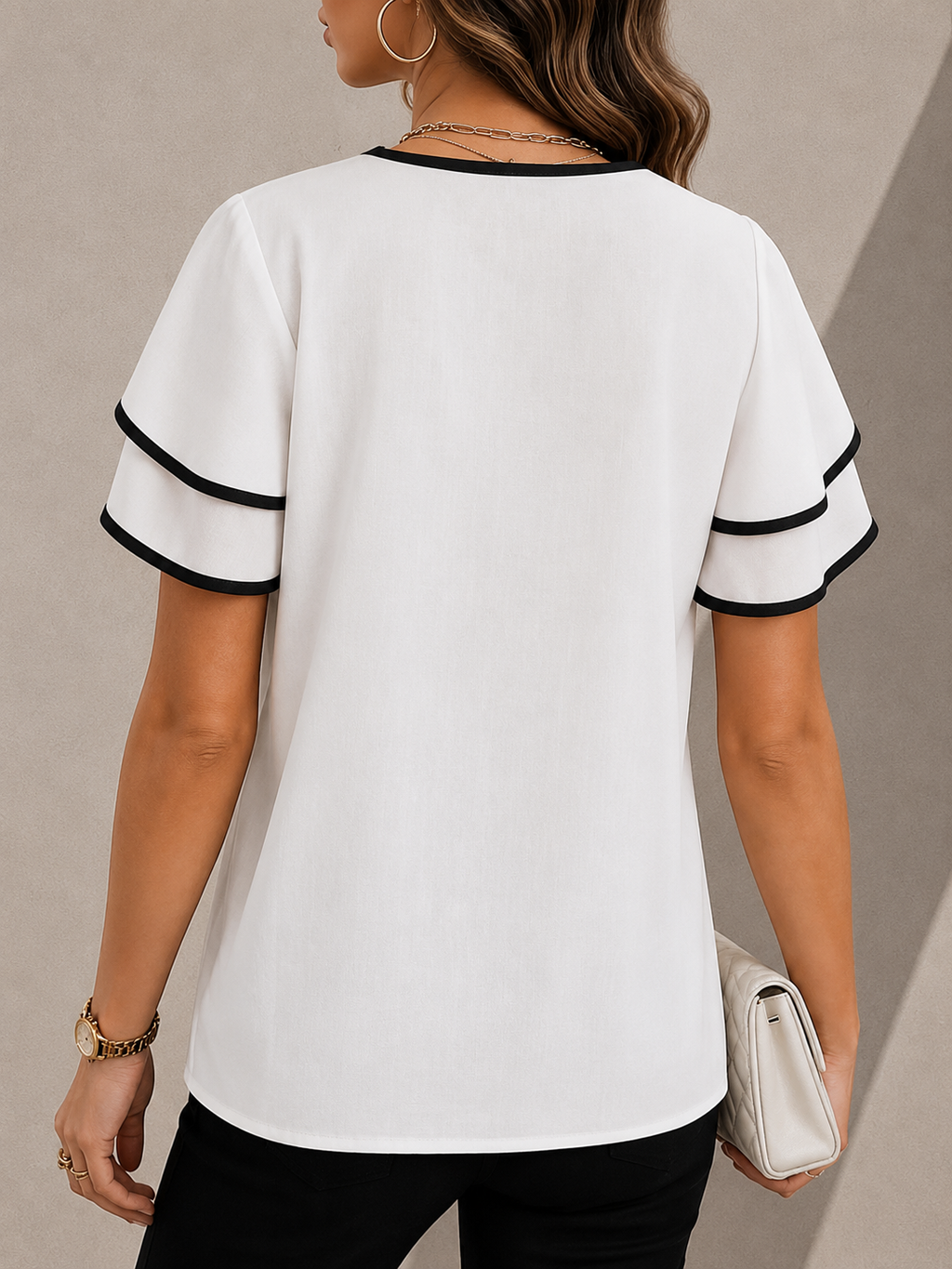 Colette Relaxed Short Sleeve Blouse