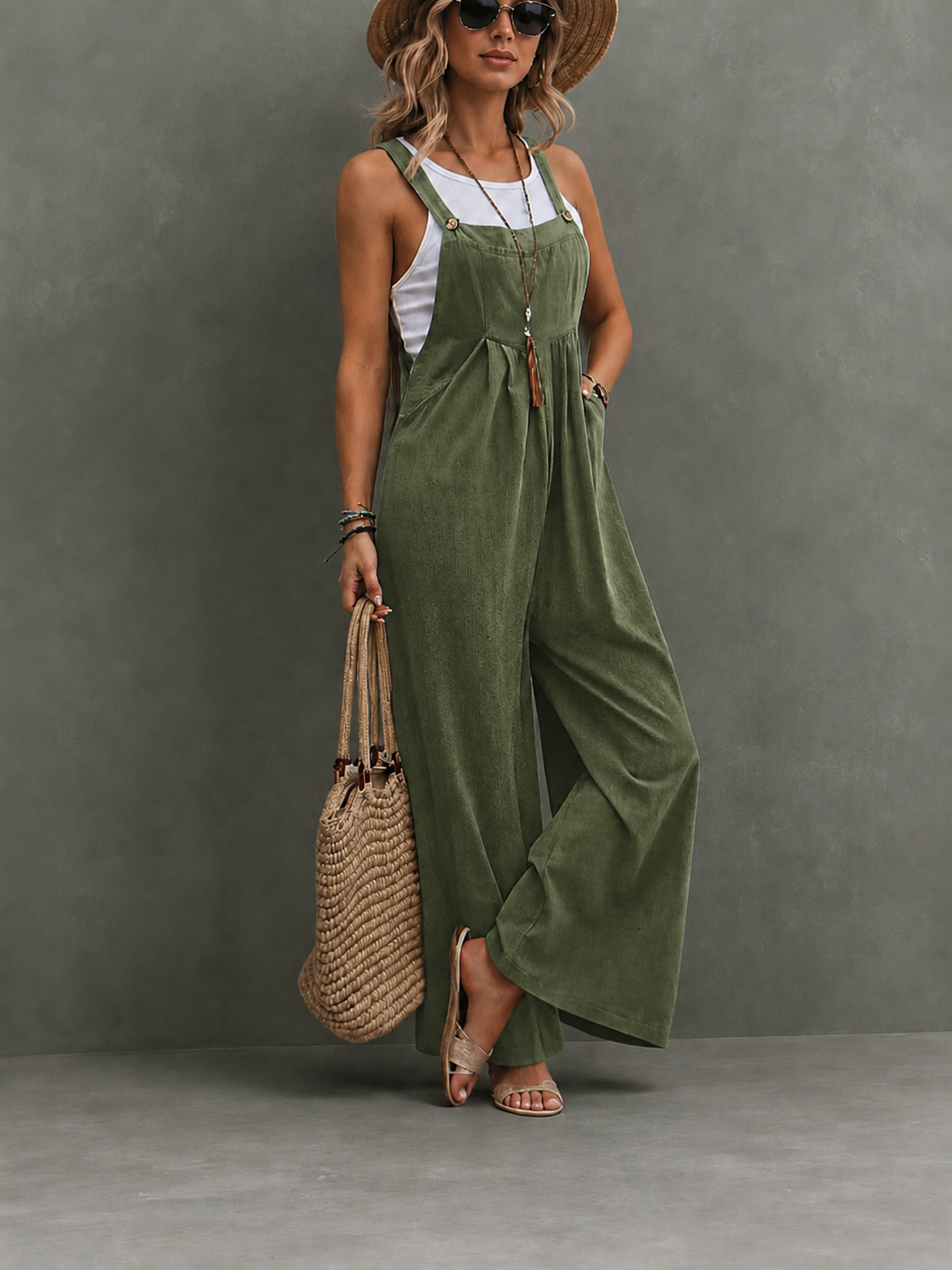 Amelie Cotton-Linen Wide-Leg Jumpsuit