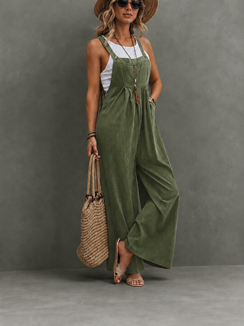 Amelie Cotton-Linen Wide-Leg Jumpsuit