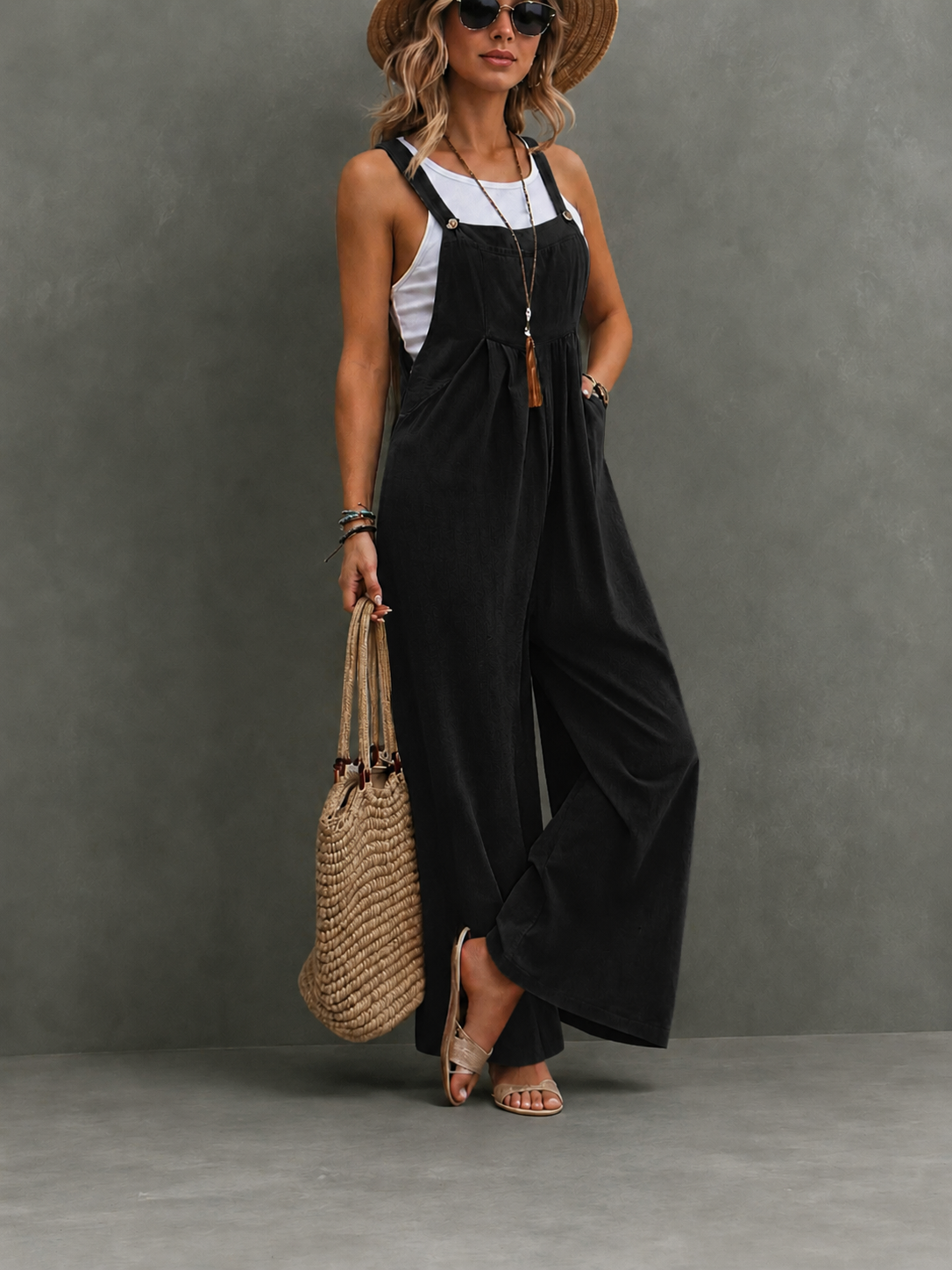 Amelie Cotton-Linen Wide-Leg Jumpsuit
