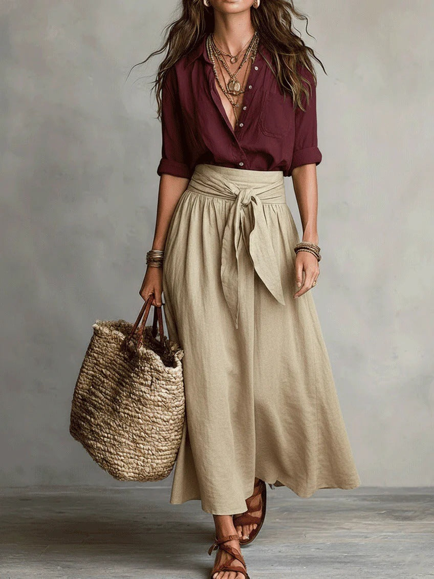 Vera Refined Midi Skirt Set