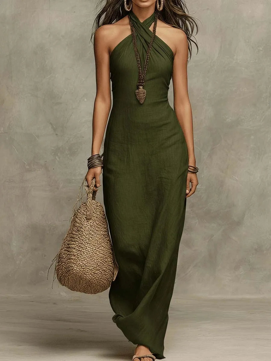 Sienna Cross-Back Resort Maxi Dress