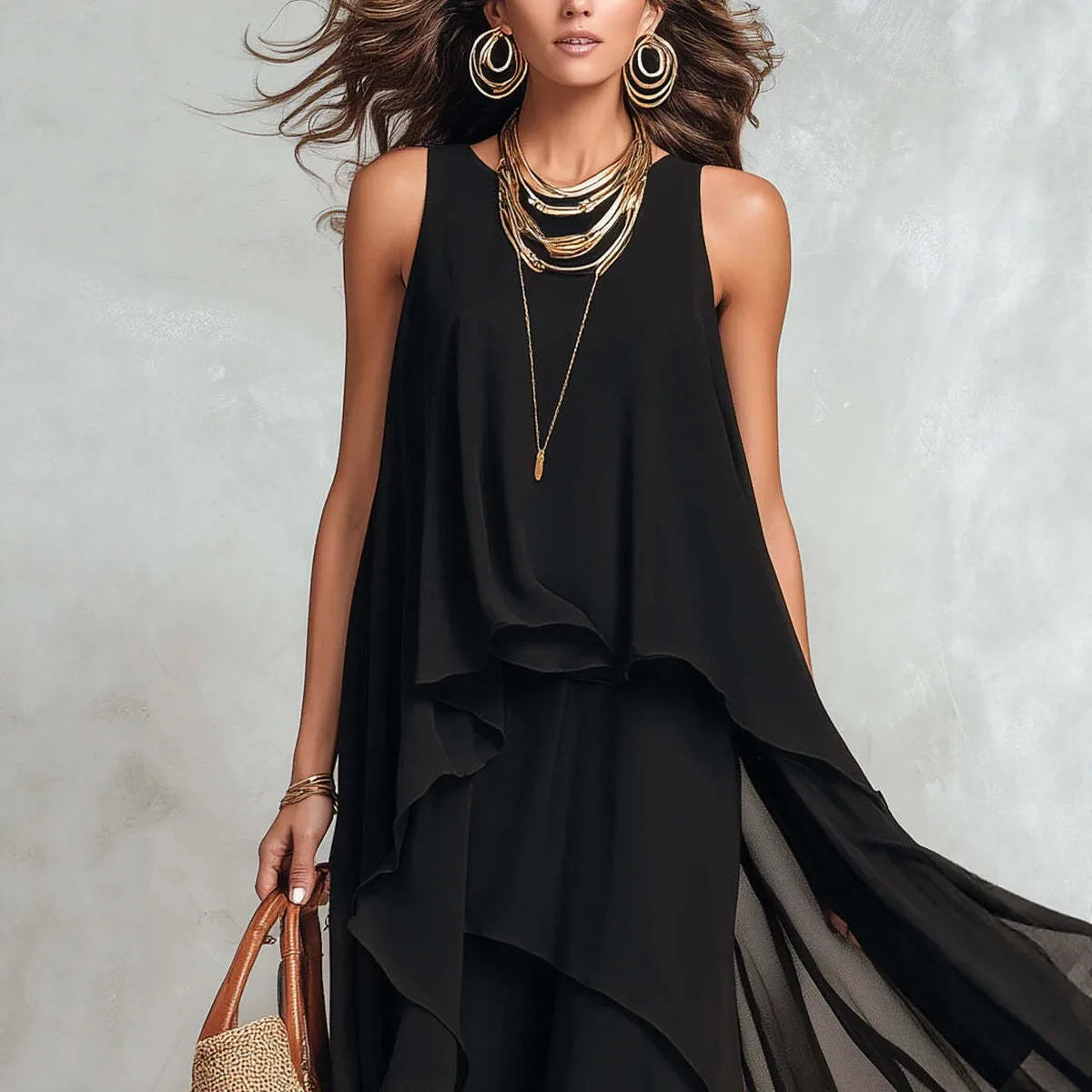Noelle Asymmetric Maxi Dress