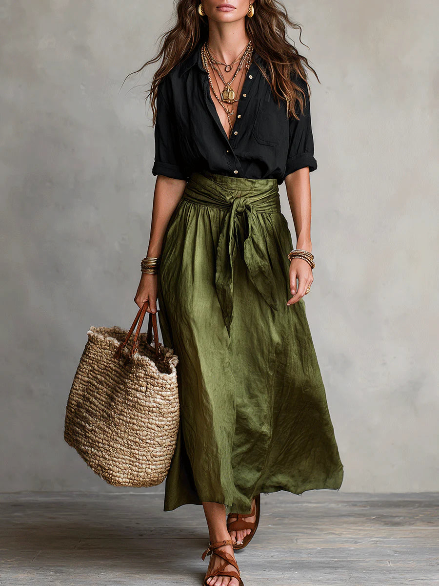 Vera Refined Midi Skirt Set