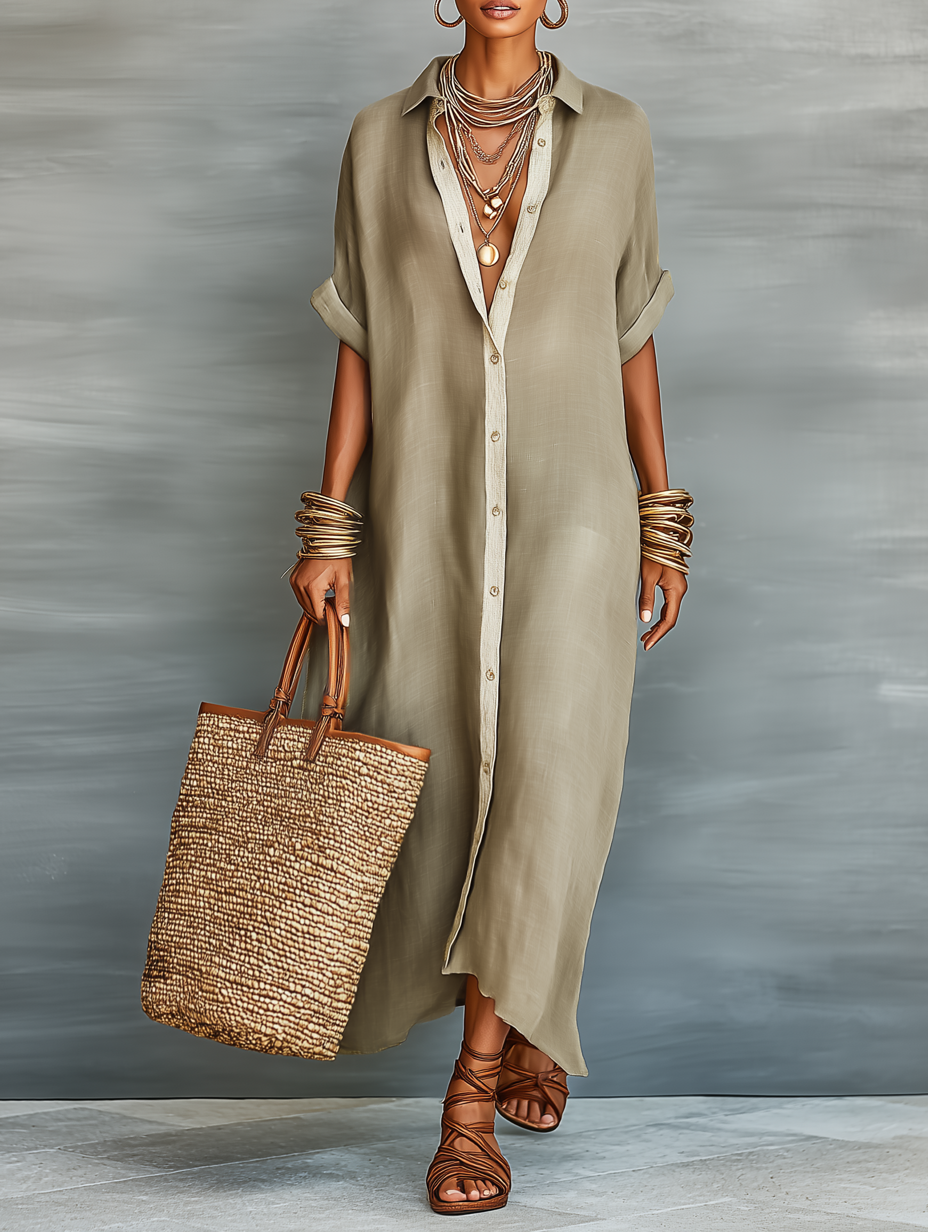 Émilie Shirt Maxi Dress