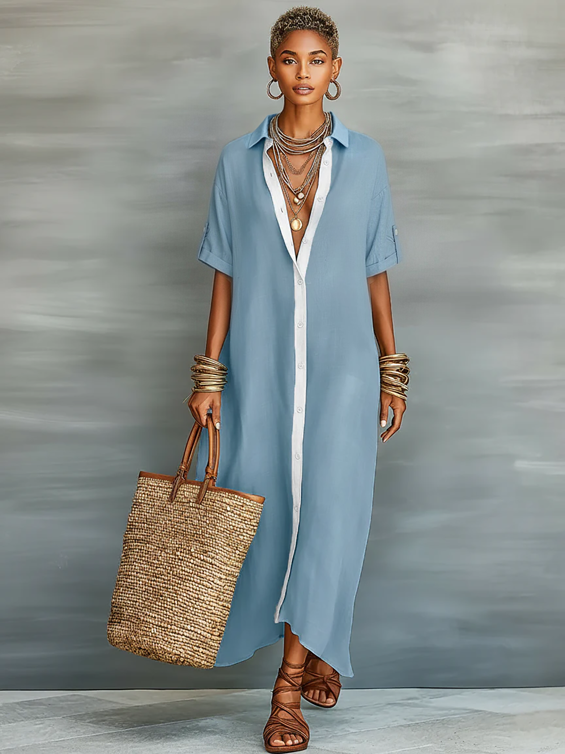 Émilie Shirt Maxi Dress