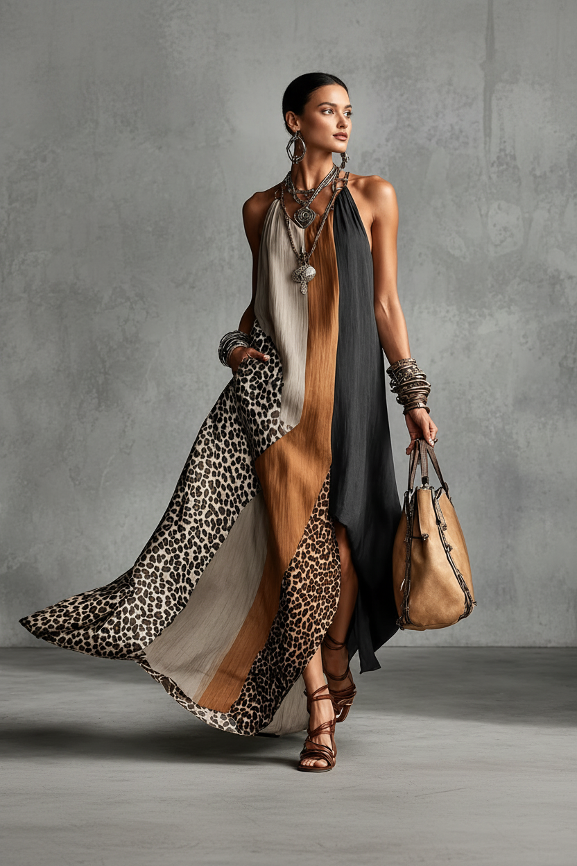 Savannah Halter Maxi Dress