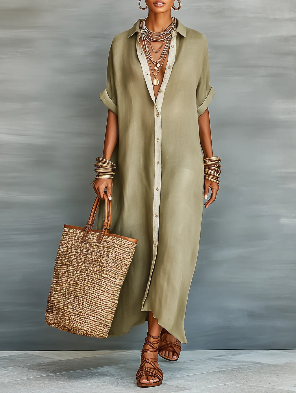 Émilie Shirt Maxi Dress