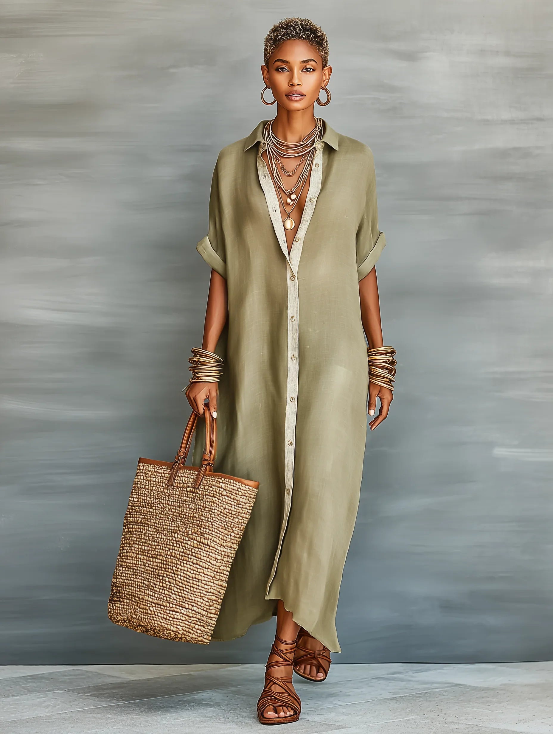 Émilie Shirt Maxi Dress